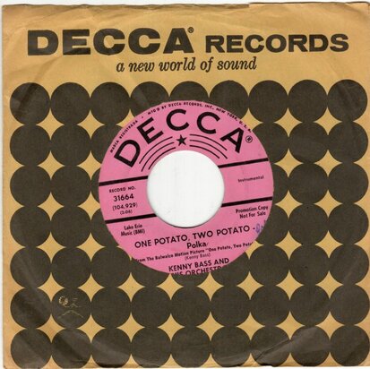 Kenny Bass - One Potato, Two Potato + Medley (Vinylsingle)