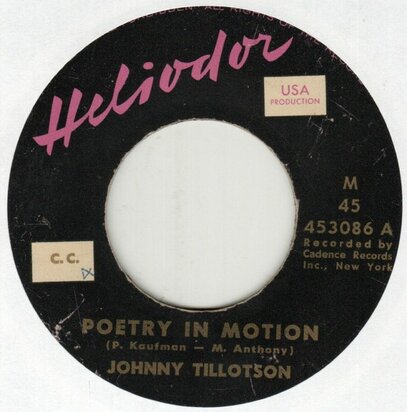 Johnny Tillotson - Poetry in motion + Princess, princess (Vinylsingle)