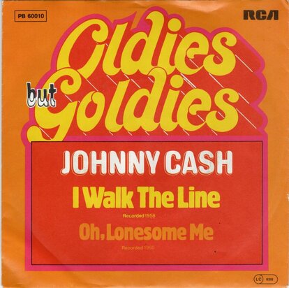 Johnny Cash - I walk the line + Oh, lonesome me (Vinylsingle)