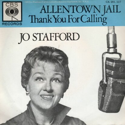 Jo Stafford - Allentown Jail + Thank you for calling (Vinylsingle)