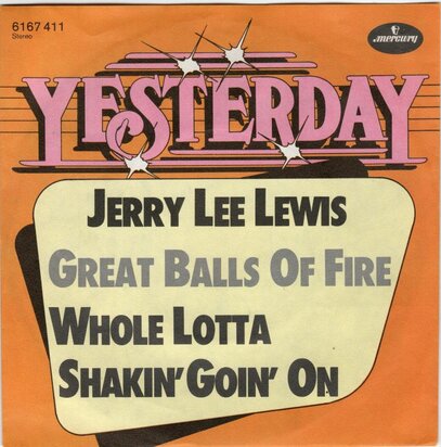 Jerry Lee Lewis - Great balls of fire + Whole lotta shakin' (Vinylsingle)