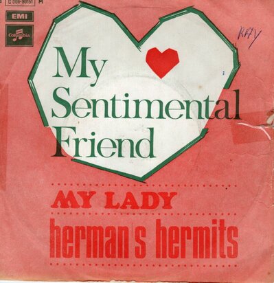 Herman's Hermits - My sentimental friend + My lady (Vinylsingle)