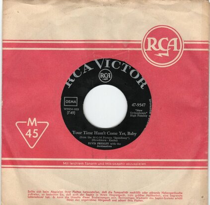 Elvis Presley - You're time hasn't come yet, baby + Let yourself go (Vinylsingle)