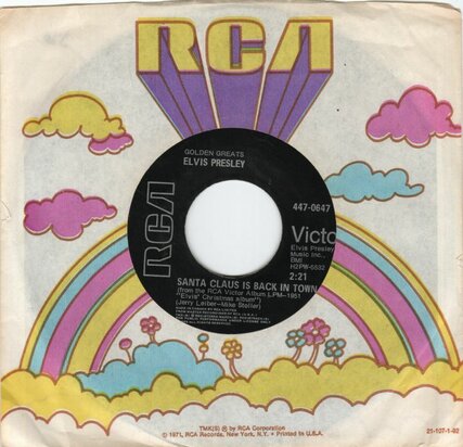 Elvis Presley - Santa Claus is back in town + Blue christmas (Vinylsingle)