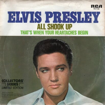 Elvis Presley - All shook up + That's when your heartaches begin (Vinylsingle)