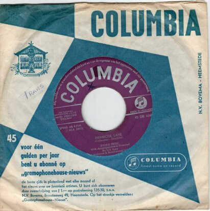 Dickie Pride - Primrose Lane + Frantic (Vinylsingle)