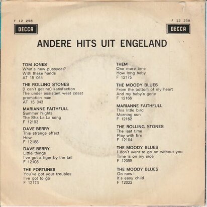 Dave Berry - I'm gonna take you there + Just don't know (Vinylsingle)