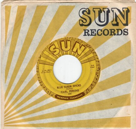 Carl Perkins - Blue suede shoes + Honey don't (Vinylsingle)