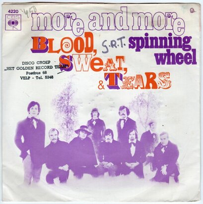Blood Sweat & Tears - Spinning wheel + More and More (Vinylsingle)