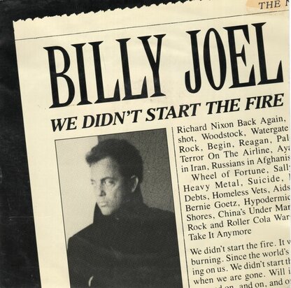 Billy Joel - We didn't start the fire + House of blue light (Vinylsingle)