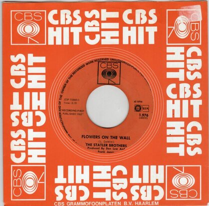 Statler Brothers - Flowers On The Wall + Billy Christian (Vinylsingle)