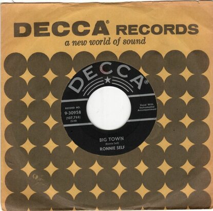 Ronnie Self - Big Town + This Must Be The Place (Vinylsingle)