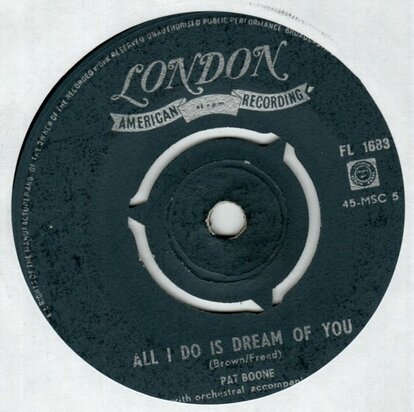 Pat Boone - All I do is dream of you + Beg your pardon (Vinylsingle)