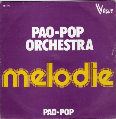 Pao-Pop Orchestra - Melodie + Pao Pop (Vinylsingle)