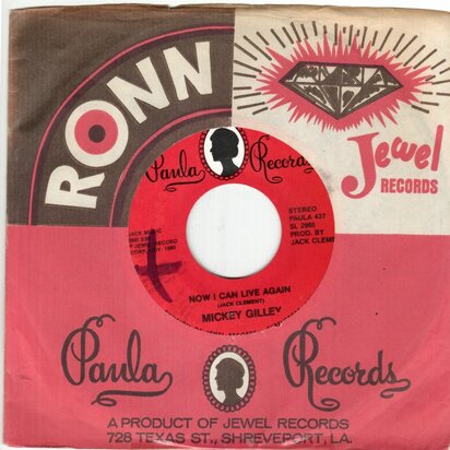 Mickey Gilley - Now I Can Live Again + Down The Line (Vinylsingle)