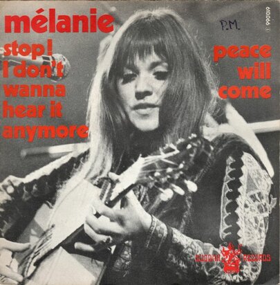Melanie - Stop, I don't wanna hear it anymore + Merry christmas (Vinylsingle)