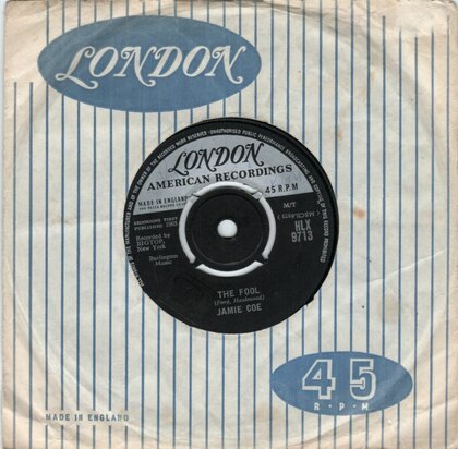 Jamie Coe - The Fool + I've Got That Feeling Again (Vinylsingle)