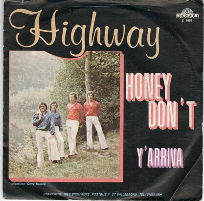 Highway - Honey, don't + Y'arriva (Vinylsingle)