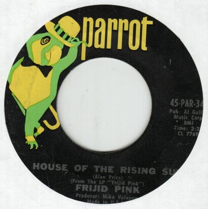 Frijid Pink - House of the rising sun + Drivin' blues (Vinylsingle)