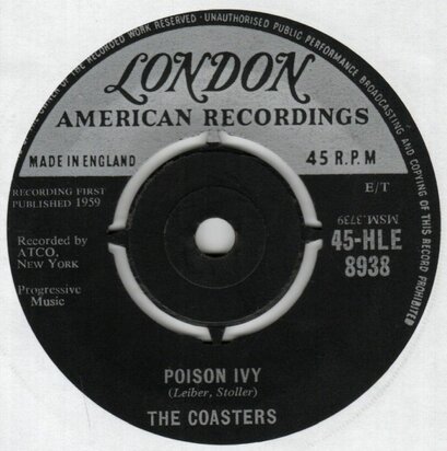 Coasters - Poison Ivy +I'm a hog for you (Vinylsingle)