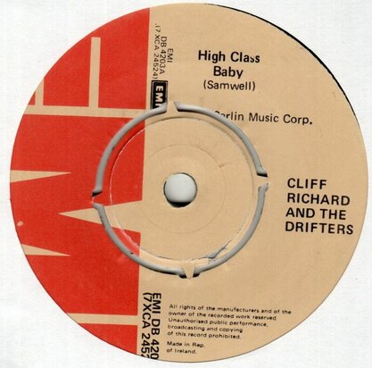 Cliff Richard - High class baby + Steady With You (Vinylsingle)