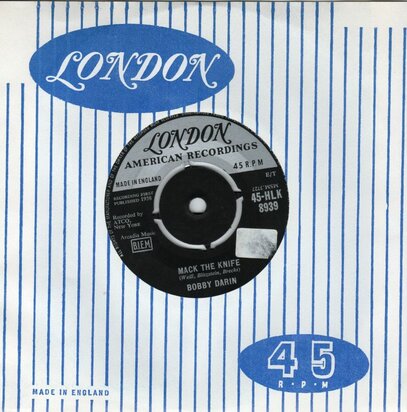 Bobby Darin - Mack the knife + Was there a call for me (Vinylsingle)