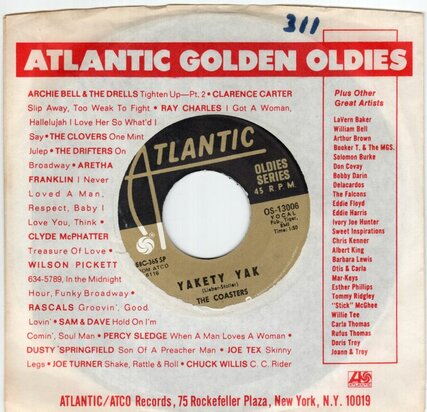 Coasters - Yakety Yak + Along came Jones (Vinylsingle)