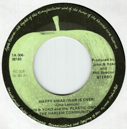 John Lennon - Happy X-mas + Listen, the snow is falling (Vinylsingle)