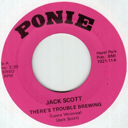 Jack Scott - There's Trouble Brewing + Jingle Bell Slide (Vinylsingle)