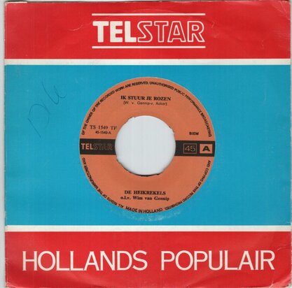 Heikrekels - Ik Stuur Je Rozen + Lieve Kleine Carmencita (Vinylsingle)