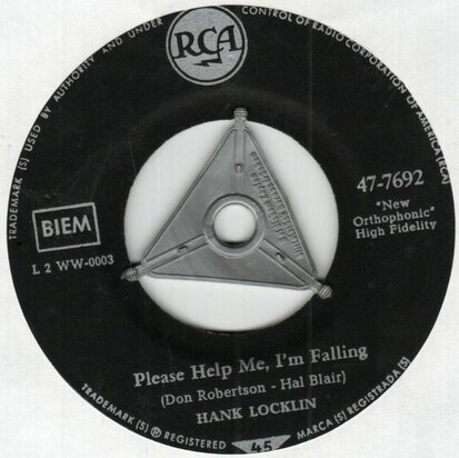 Hank Locklin - Please help me, I'm falling + My old hometown (Vinylsingle)