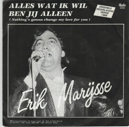 Erik Marijsse - Alles Wat Ik Wil Ben Jij Alleen + Uit Liefde (Vinylsingle)
