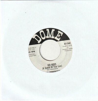 Ray Pennington - Red Roses + Just One More Time (Vinylsingle)