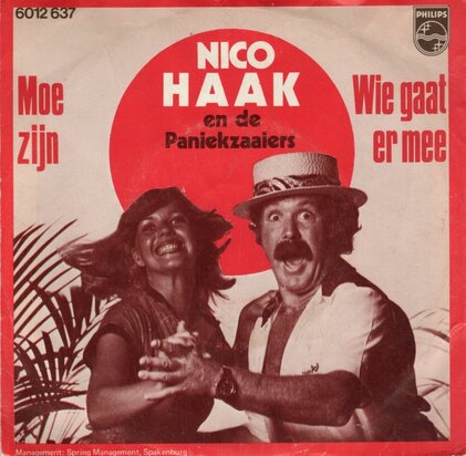 Nico Haak - Moe zijn + Wie gaat er mee (Vinylsingle)