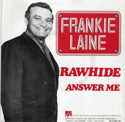 Frankie Laine - Rawhide + Answer me (Vinylsingle)
