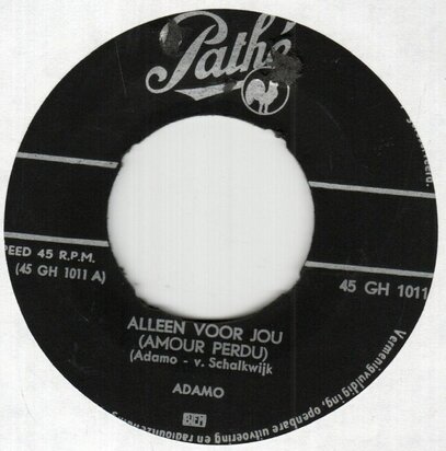 Adamo - Alleen Voor Jou (Amour Perdu) + Ik Roep Jouw Naam (Crier Ton Nom) (Vinylsingle)