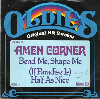 Amen Corner - Bend me shape me + If paradise is half as nice (Vinylsingle)
