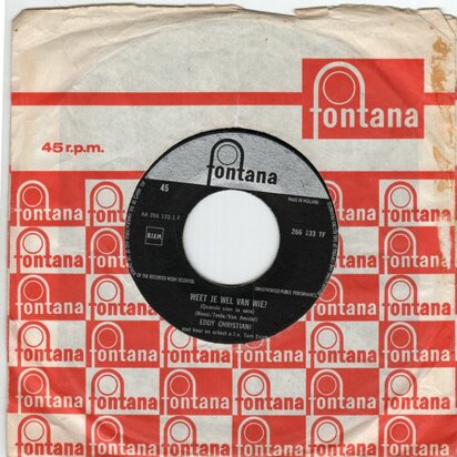 Eddy Christiani - Weet Je Wel Van Wie? Er Is Maar Een Amsterdam (Vinylsingle)