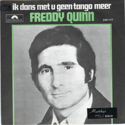 Freddy Quinn - Ik dans met U geen tango meer + Adieu Amsterdam (Vinylsingle)