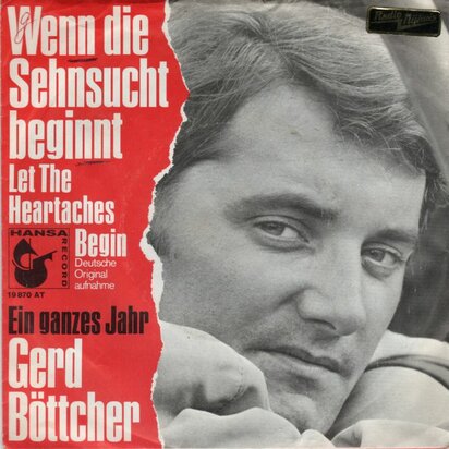 Gerd Buttcher - Wenn Die Sehnsucht Beginnt + Ein Ganzes Jahr (Vinylsingle)