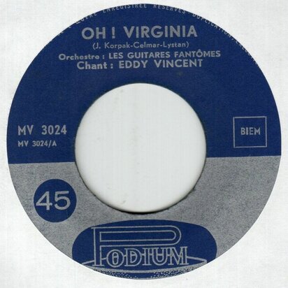 Les Guitares Fantomes - Oh! Virginia + J'ai Bien Trop Peur (Vinylsingle)