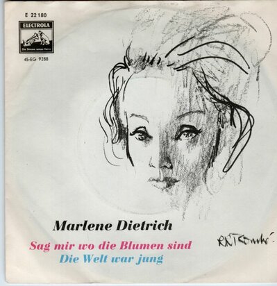 Marlene Dietrich - Sag mir wo die blumen sind + Die welt war jung (Vinylsingle)