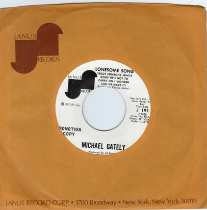Michael Gately - You're What's Been Missing From My Life + Lonesome Song (Vinylsingle)