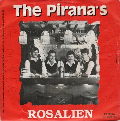 Pirana's - Rosalien + Radio de Spoetnik (Vinylsingle)