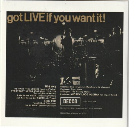 Rolling Stones - Got Live If You Want It! (EP) (Vinylsingle)