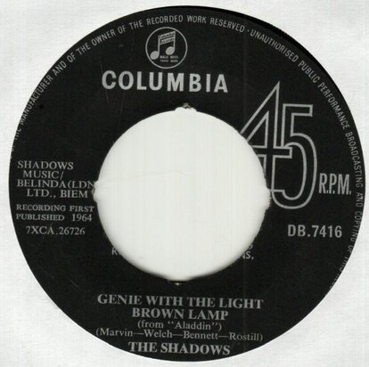 Shadows - Genie with the light brown lamp + Little princess (Vinylsingle)