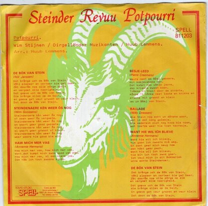 Wim Stijnen - Ich Bin Ei Steinder Bokske + Laot Die R Mer Rolle (Vinylsingle)