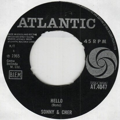 Sonny & Cher - But you're mine + Hello (Vinylsingle)