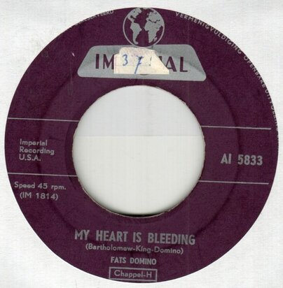 Fats Domino - My heart is bleeding + My real name (Vinylsingle)