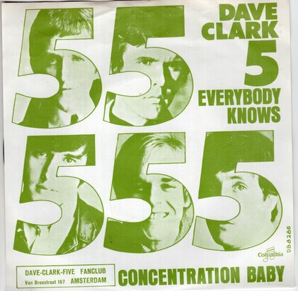 Dave Clark Five - Everybody knows + Concentration baby (Vinylsingle)